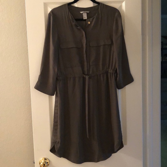 h&m olive dress